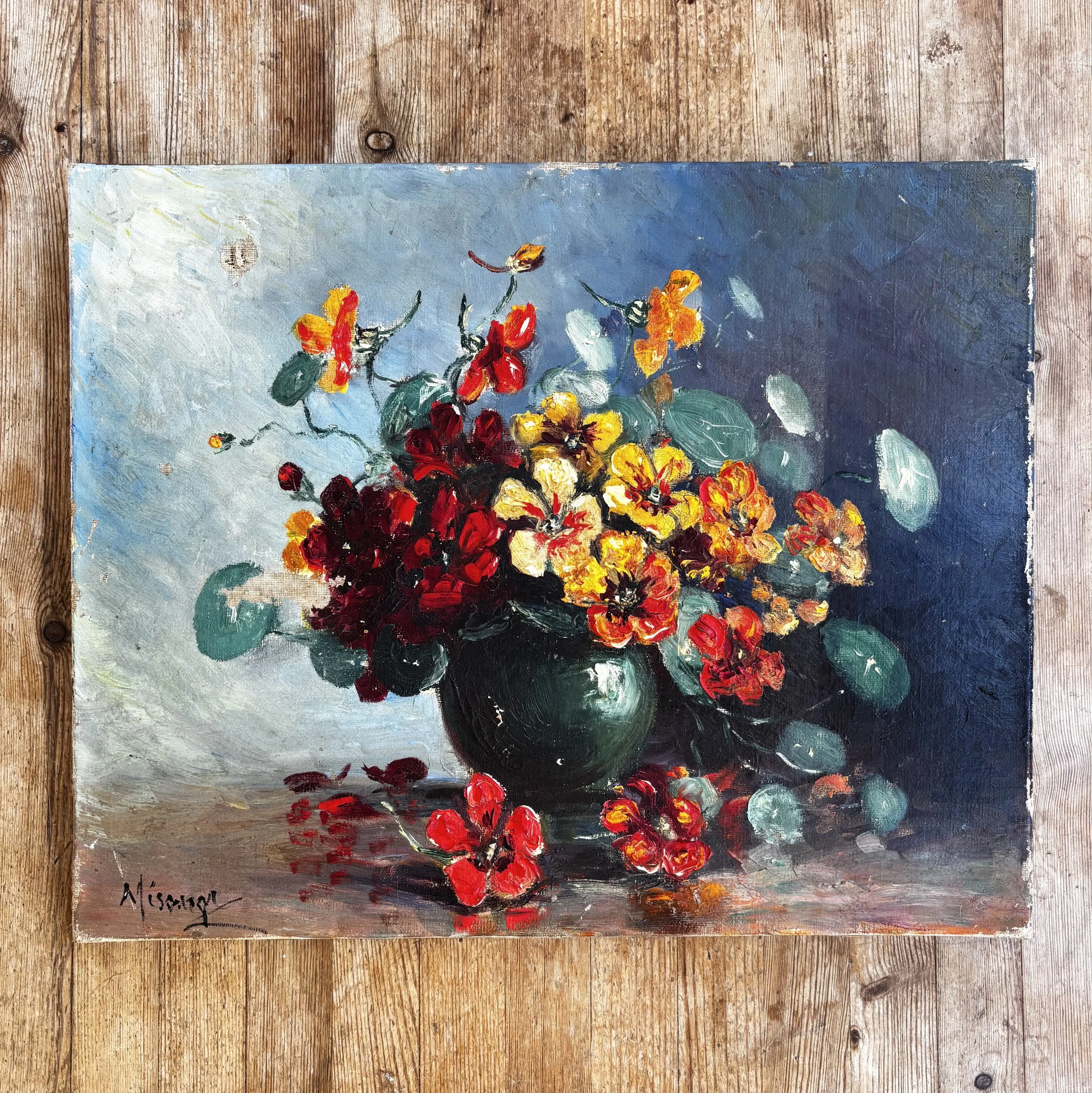 "From the Garden", Oil on Canvas Board