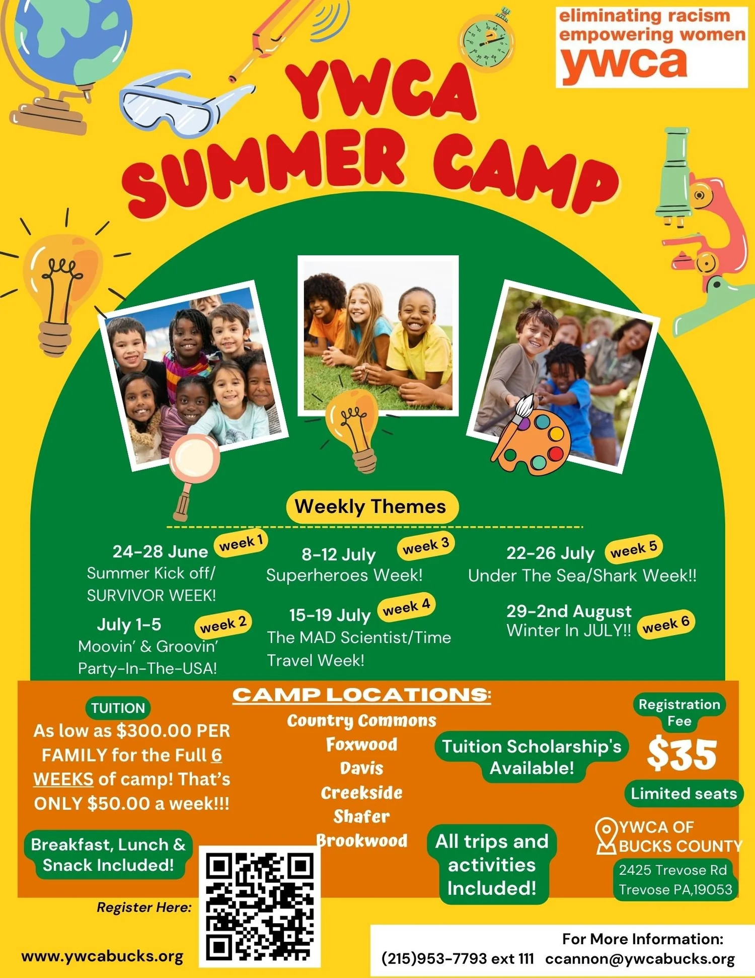 Summer Camp YWCA Bucks County Social Justice Empower Women