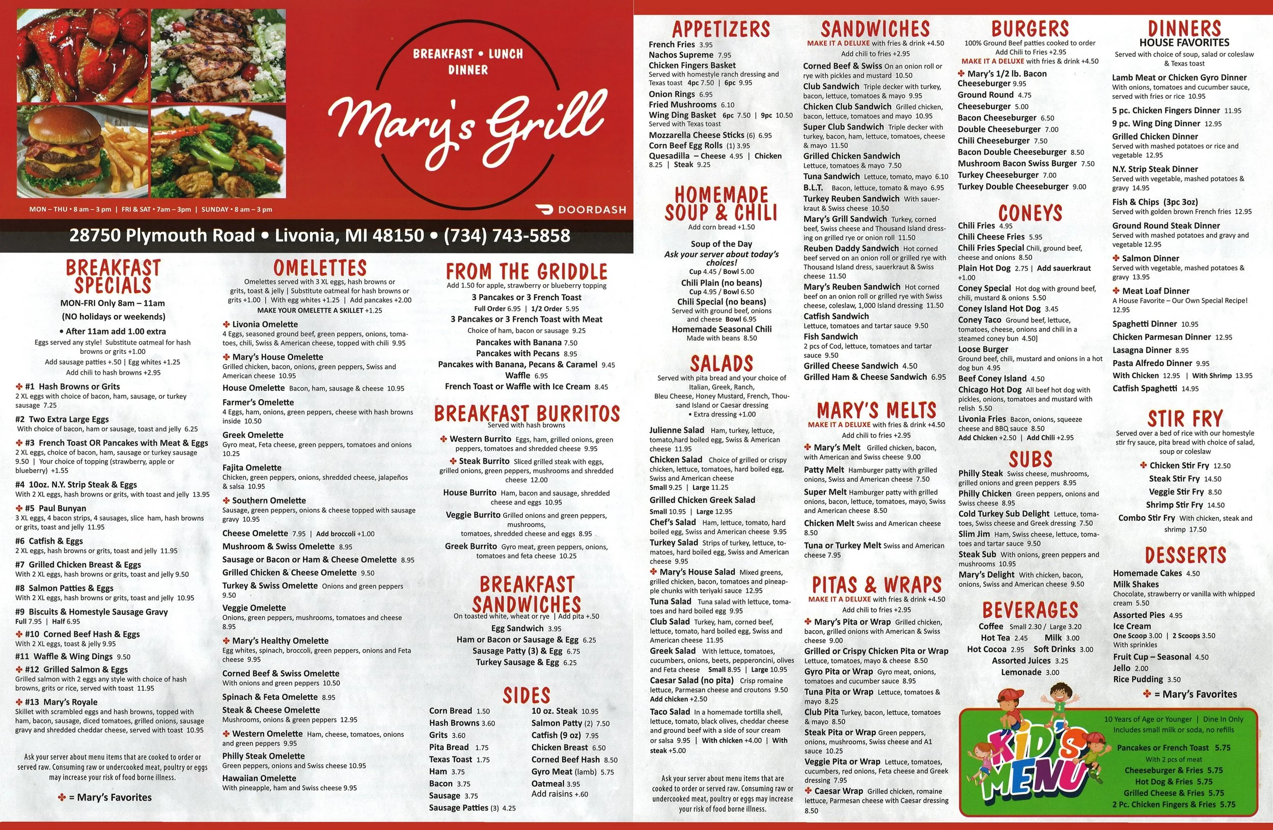 Mary s Grill Of Livonia