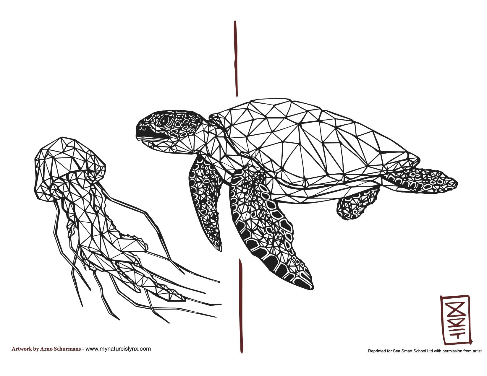 Sea Turtle Colouring Page
