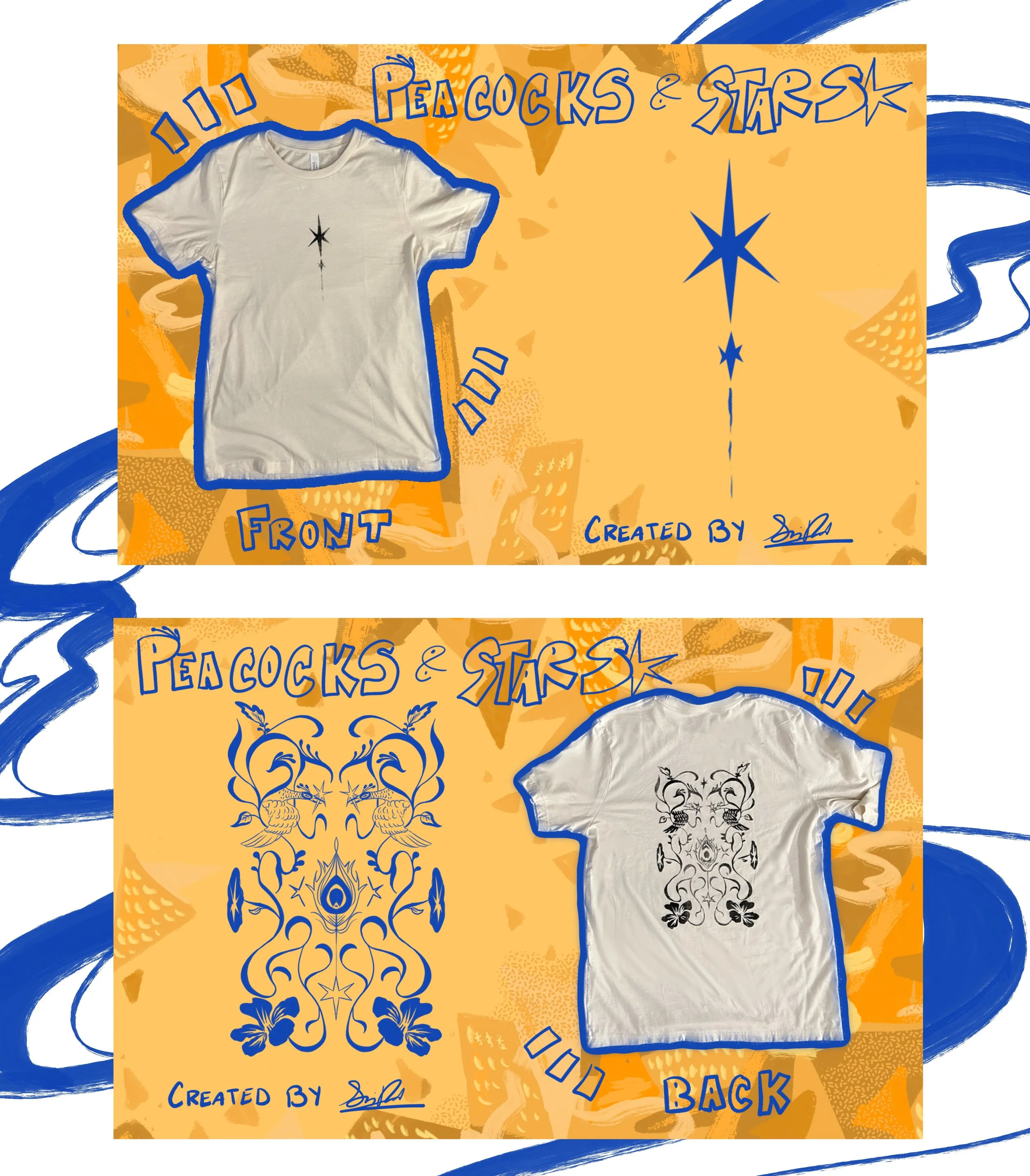Peacocks & Stars Screen Printing