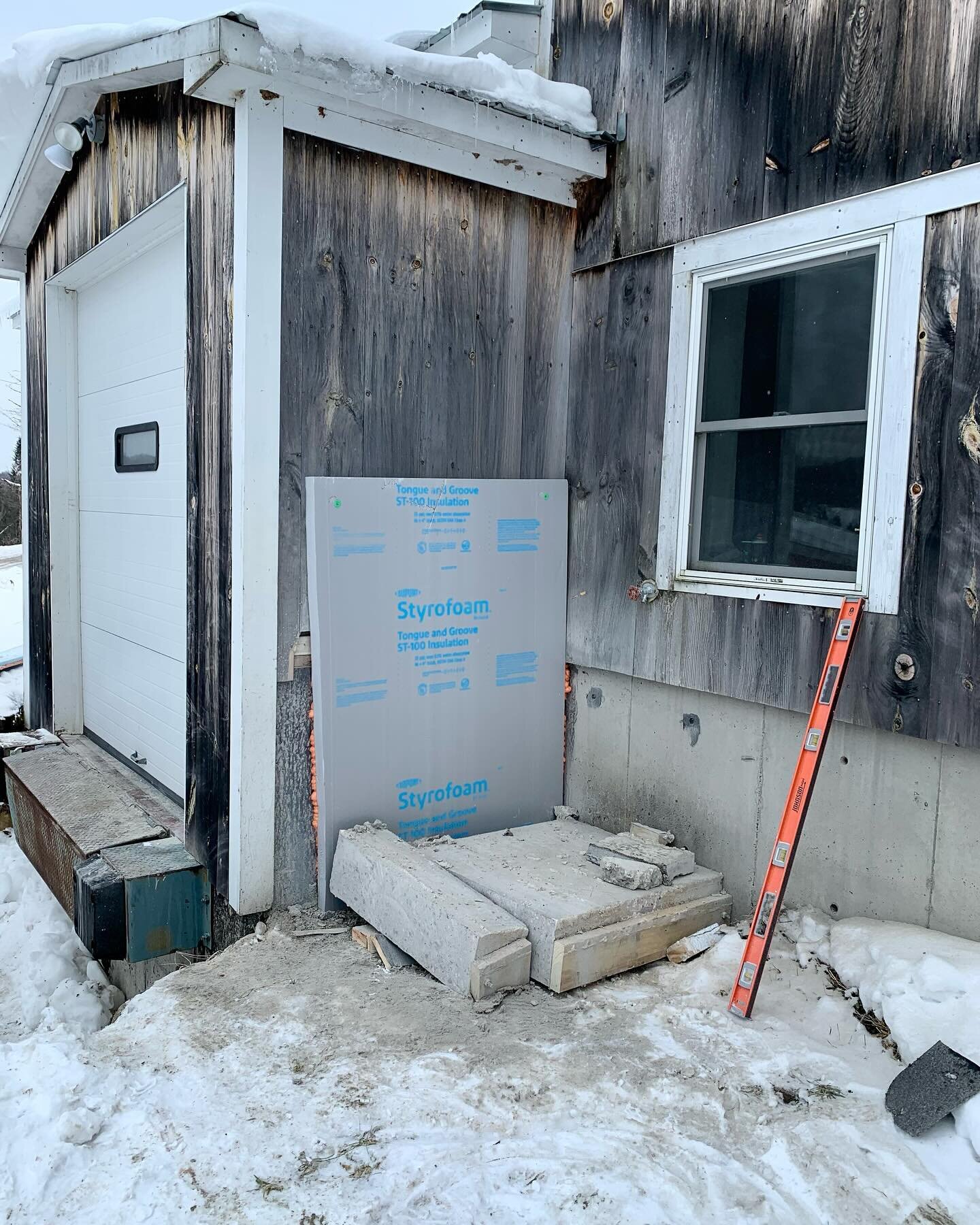 We got the concrete on the side of the barn cut yesterday so a new door can be installed! This will be the main entrance to the first version of Prints on Paper Studio. All of these small changes are starting to add up, I feel we are going to come ou