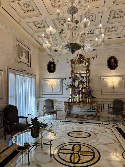 Marble Lobby Entrance at Hotel Splendide Royal Rome