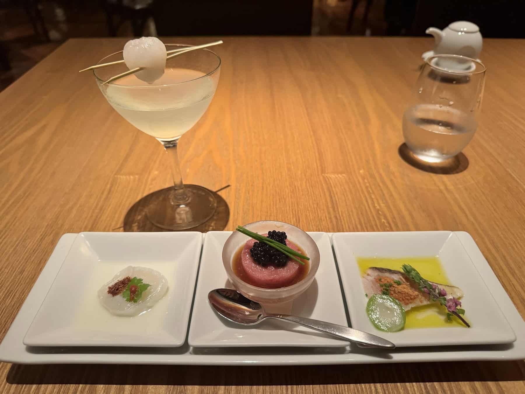 Gourmet Dish and Cocktail at Nobu Tokyo