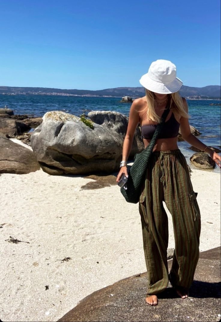 Printed Linen Pants – Casual Beach Chic