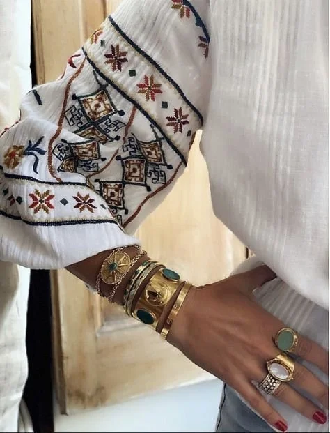 Embroidered Elegance Meets Athenian Edge