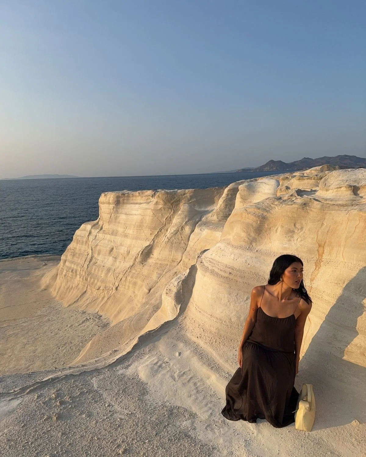 Goddess Gown at Golden Hour | Things to Do in Milos