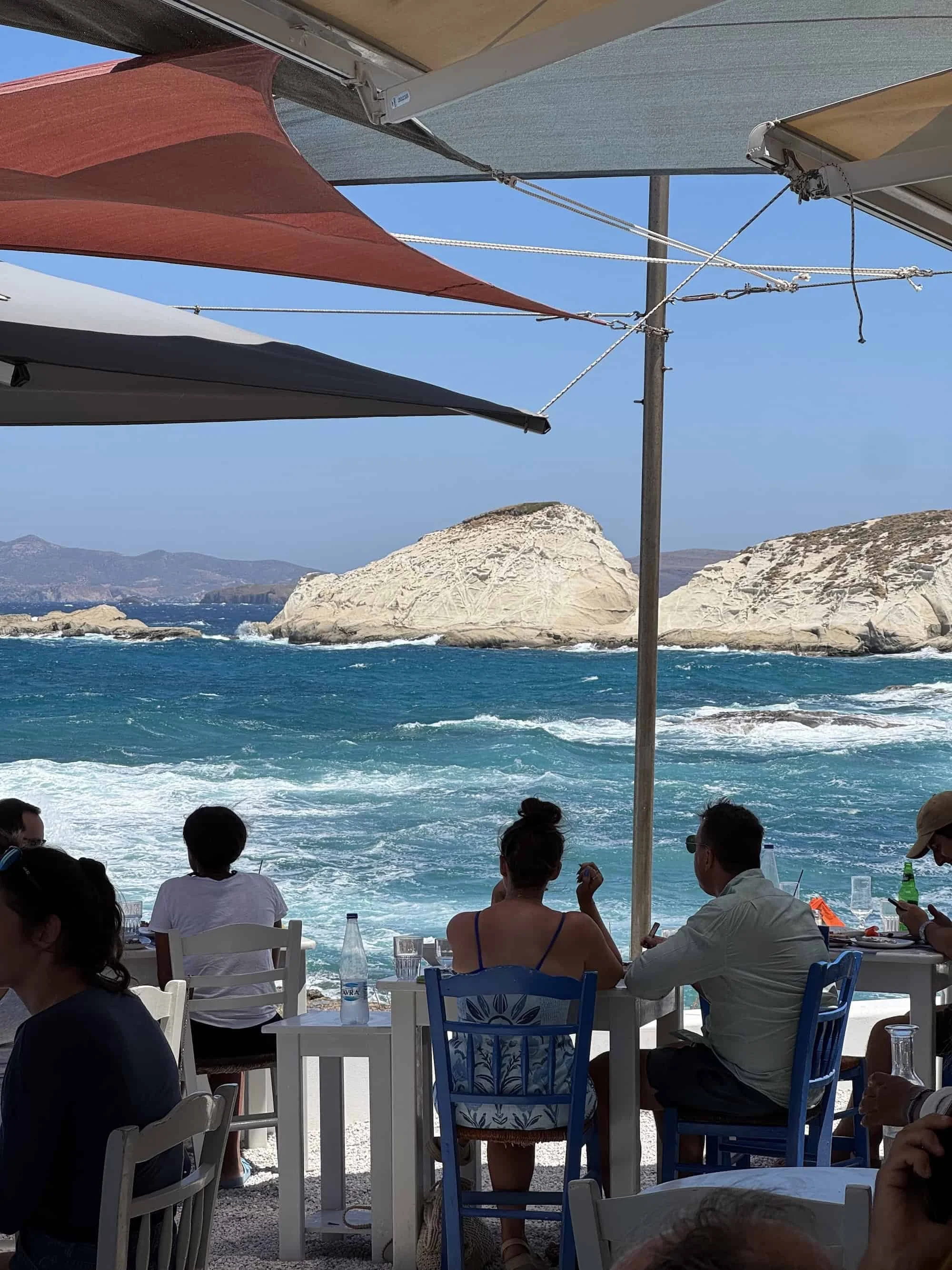 Seaside Dining at Medusa Restaurant in Mandrakia, Milos