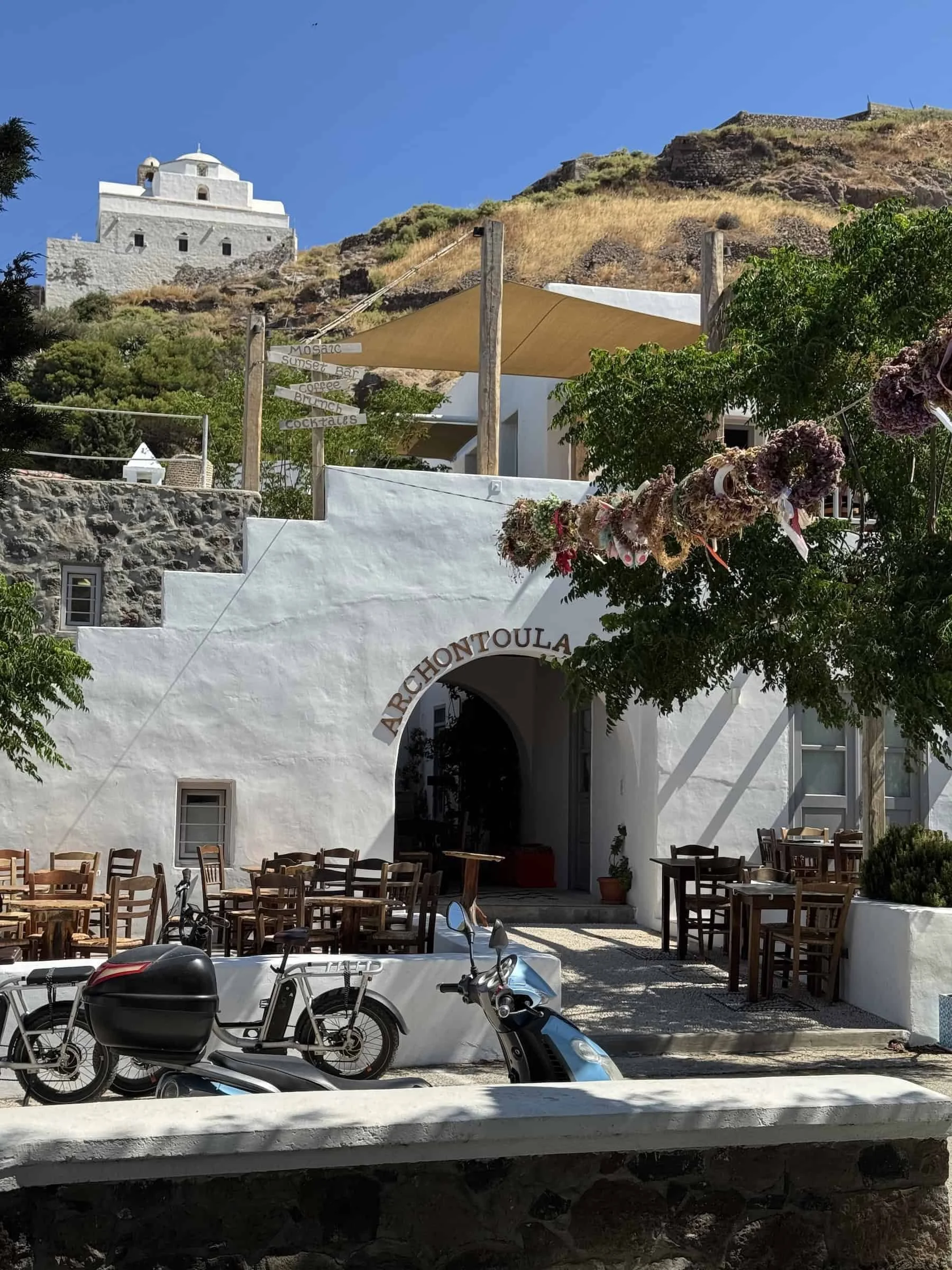 Traditional Taverna Dining in Plaka, Milos
