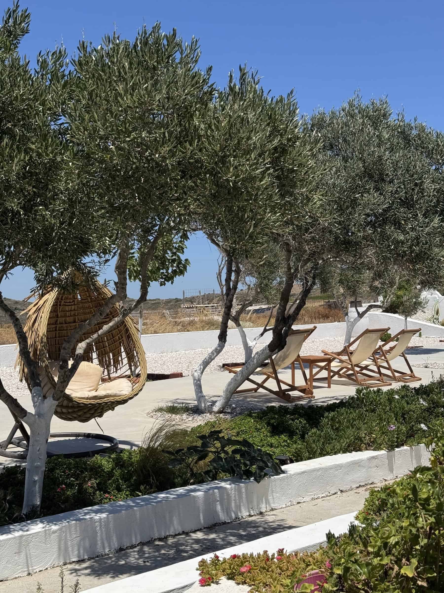 Outdoor Garden Lounge at Errika’s Sweet Home, Milos Greece