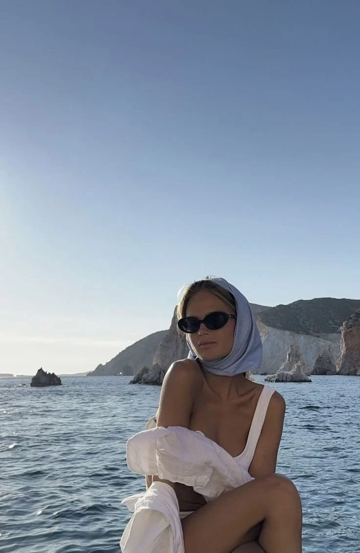 Elegant Swimwear for a Volcanic Coastline Escape in Milos