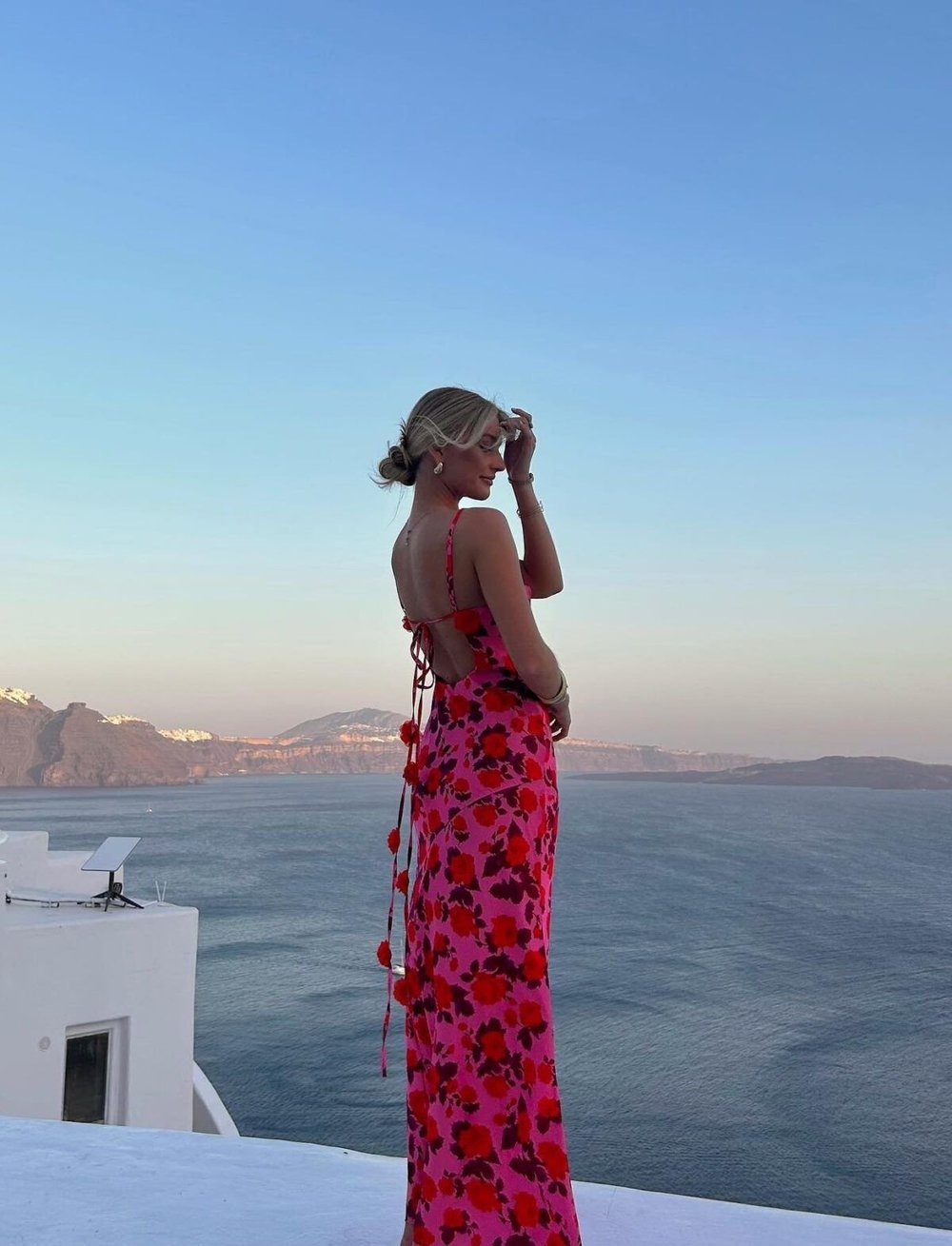 Pretty in Pink Sunset Style in Paros