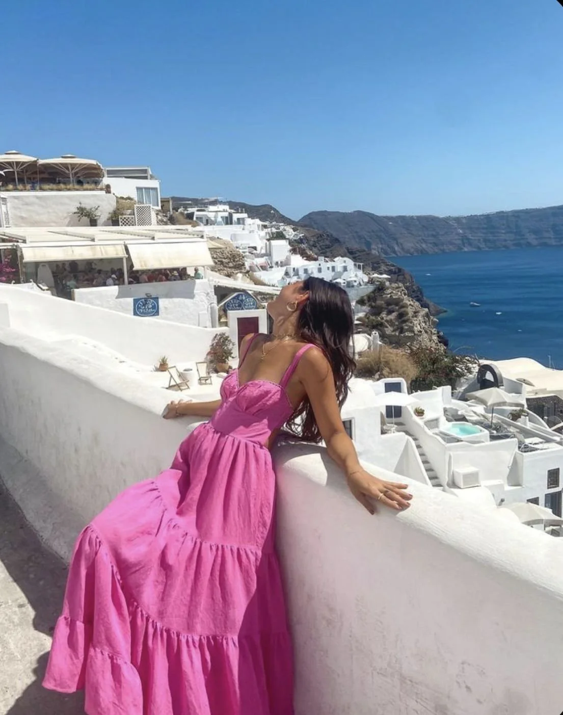 Barbie-Approved Pink Look for Paros Island Adventures