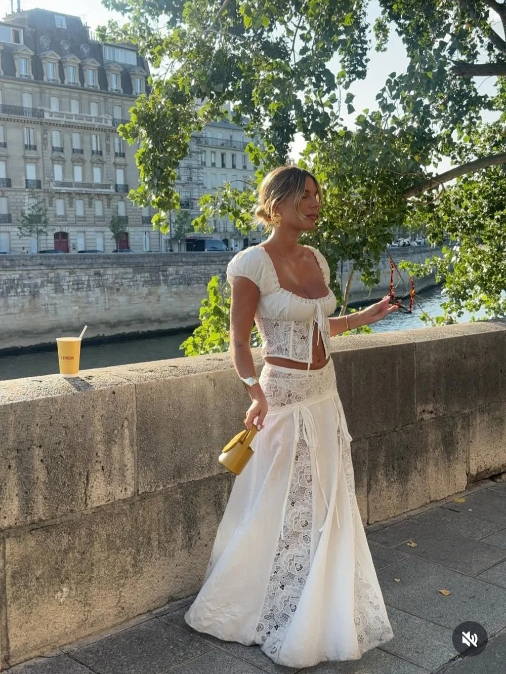 Lace Elegance Along the Riverside