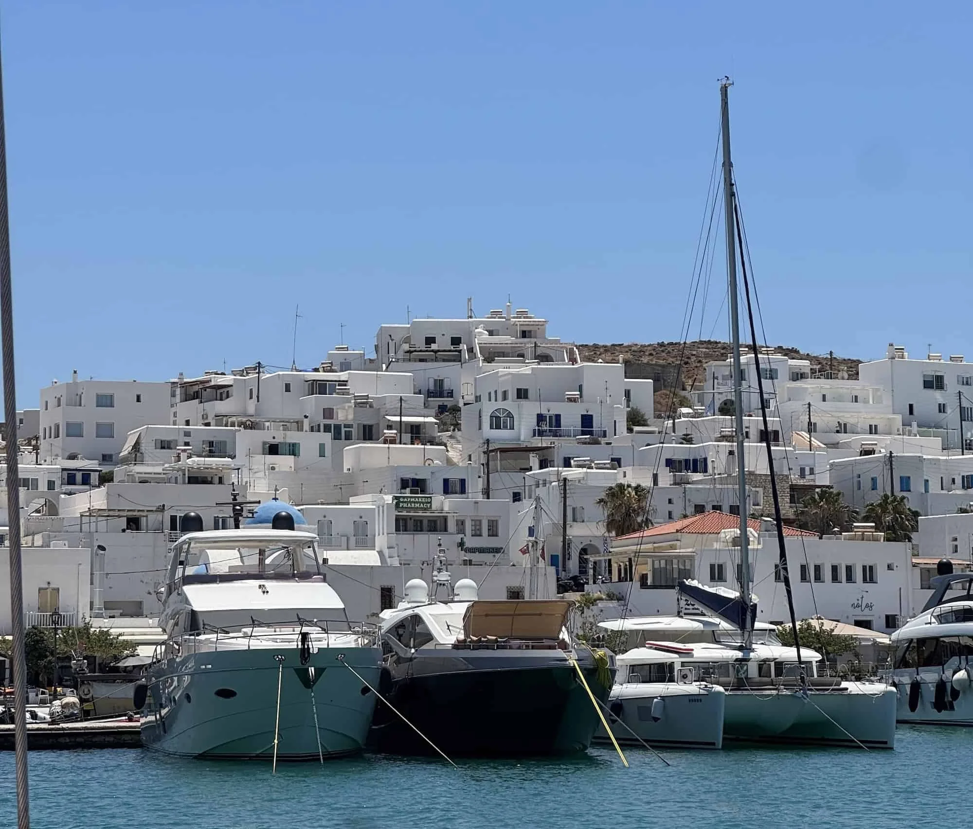 Naoussa from the Sea – Whitewashed Harbor Views