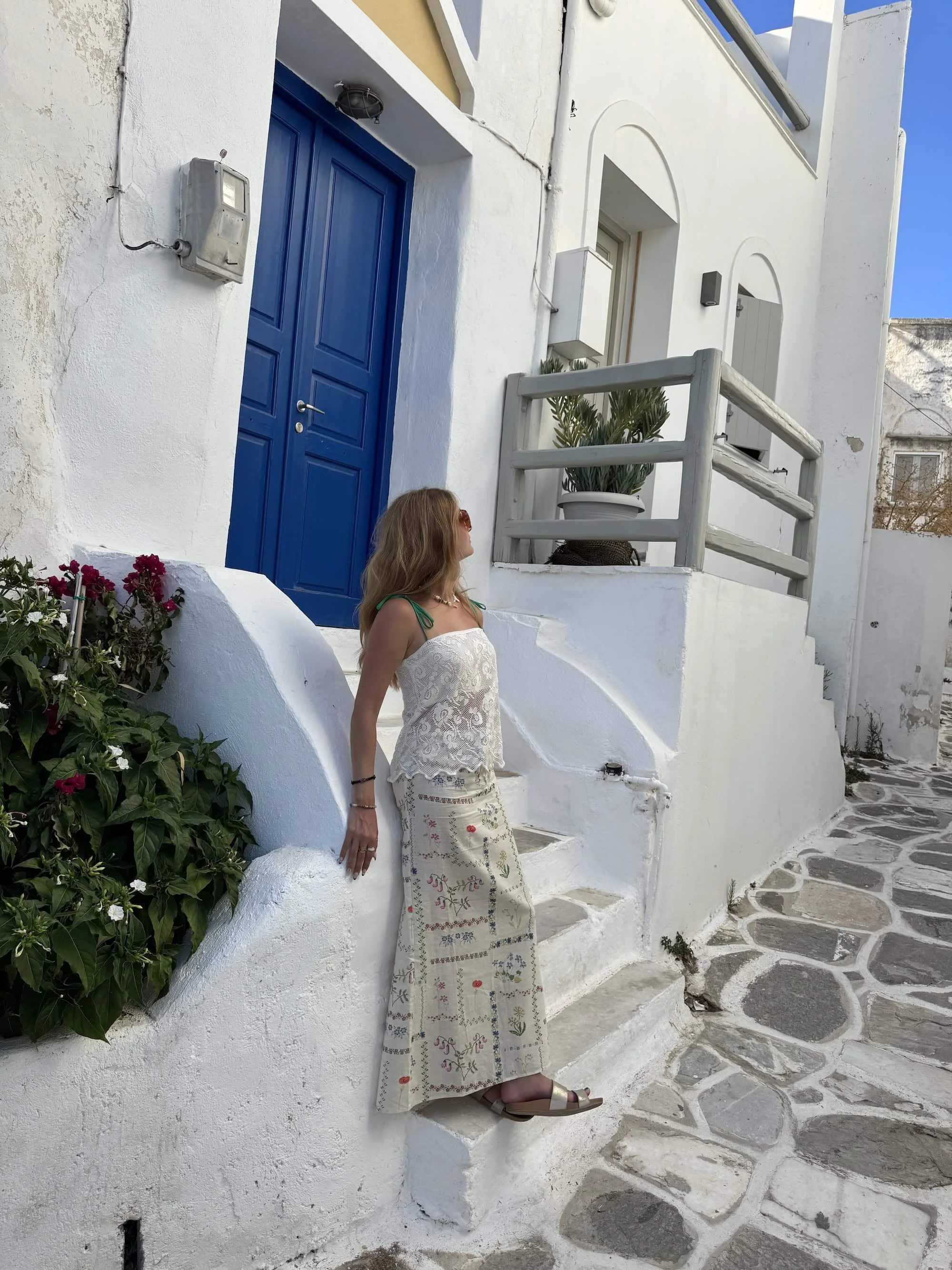 Blue Door Style in Lefkes Village
