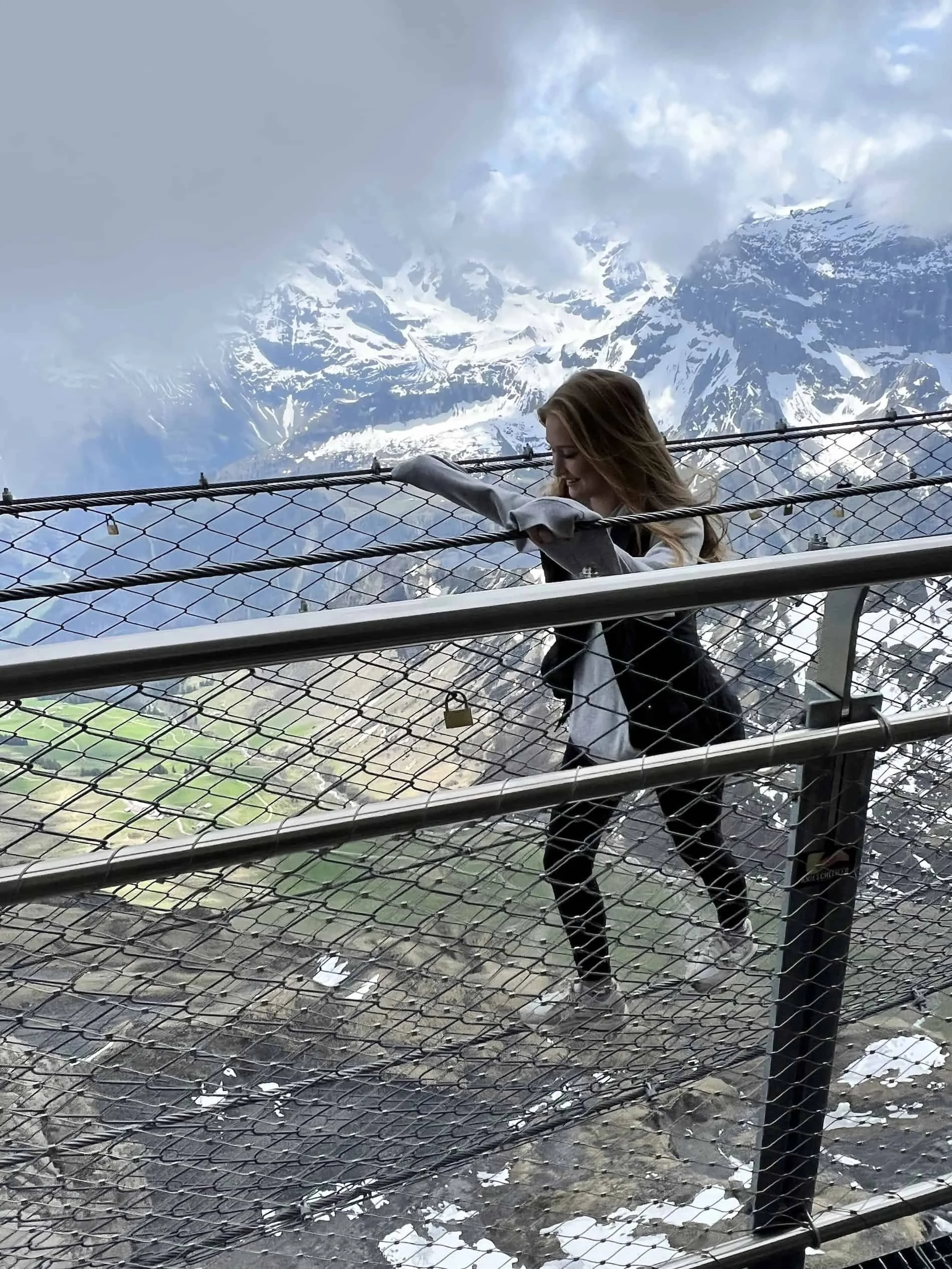 Alpine Dreams: Overlooking Lauterbrunnen's Snowy Peaks