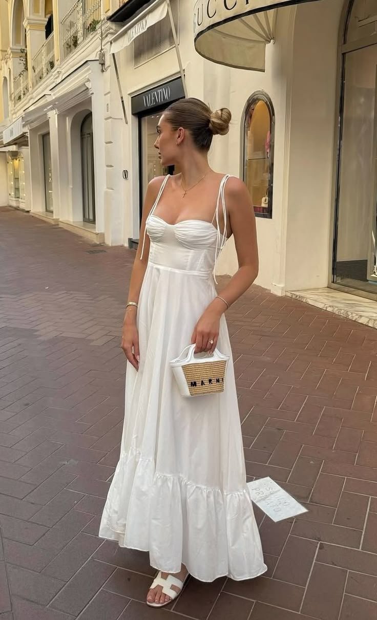 White Maxi Dress for Naxos Evenings