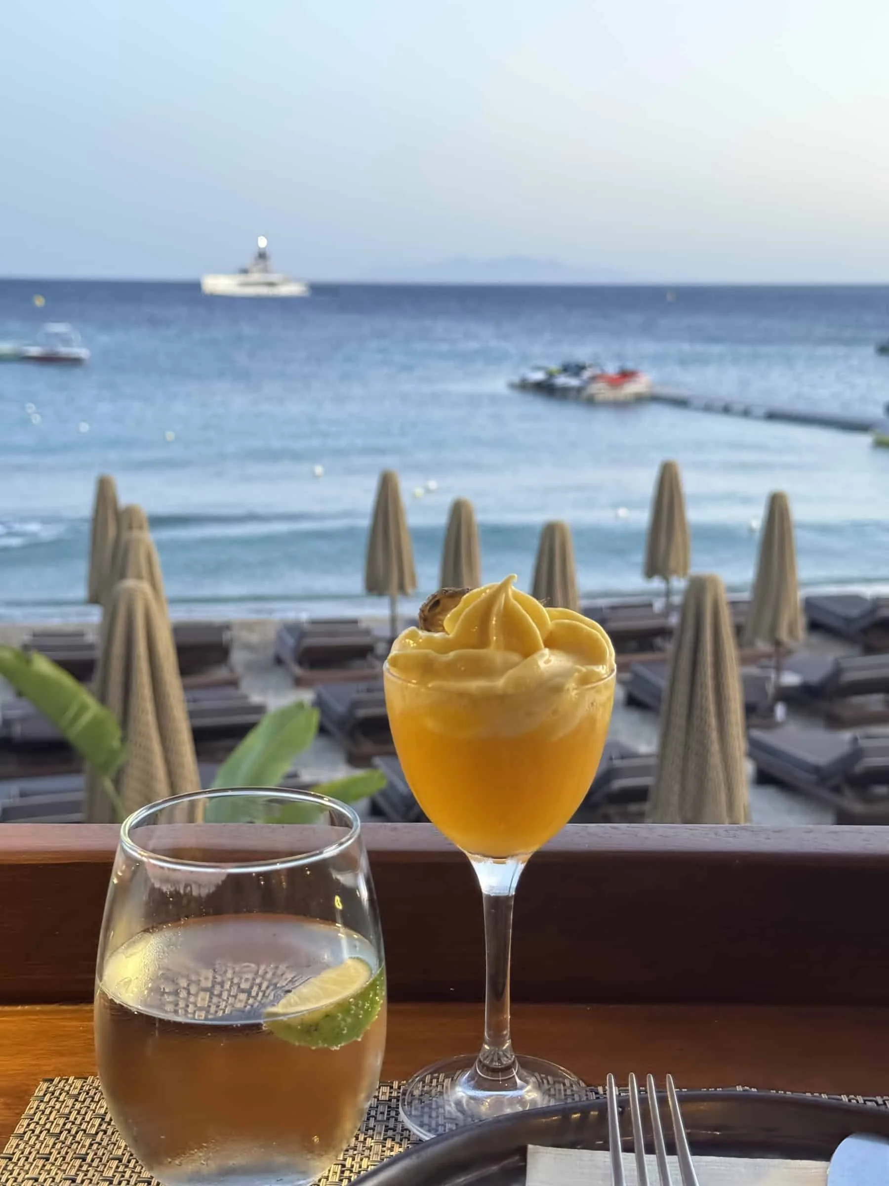 Cocktails with Beach View in Mykonos