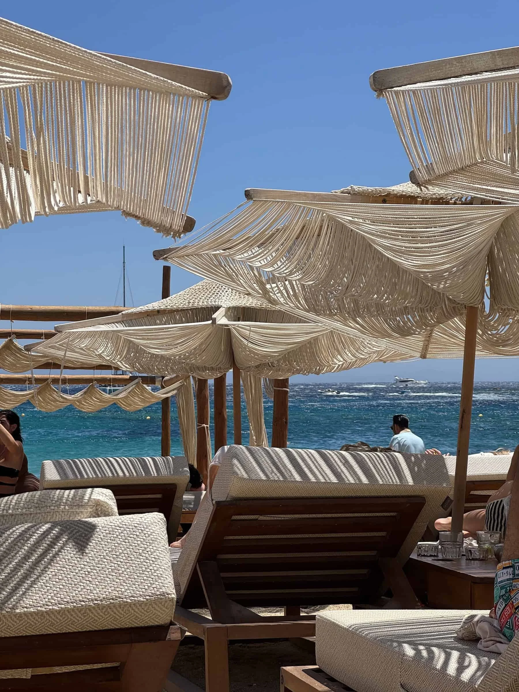 SantAnna Beach Club Mykonos Lounge Canopies