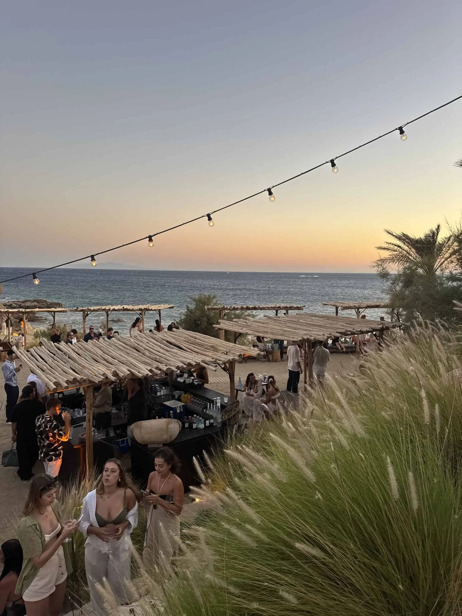 Scorpios Mykonos Sunset Bar Scene