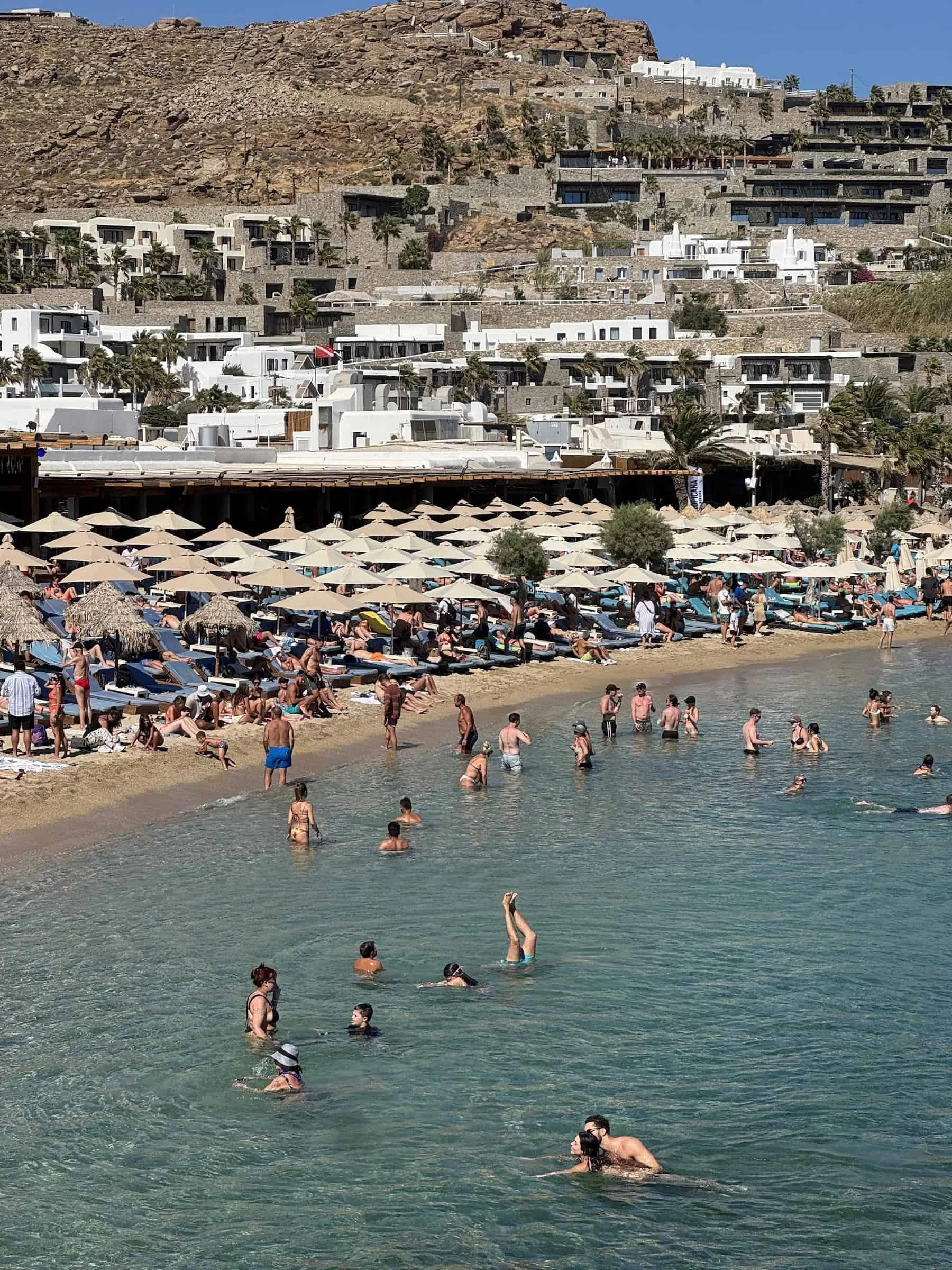 Paradise Beach Mykonos Crowd Beach Clubs