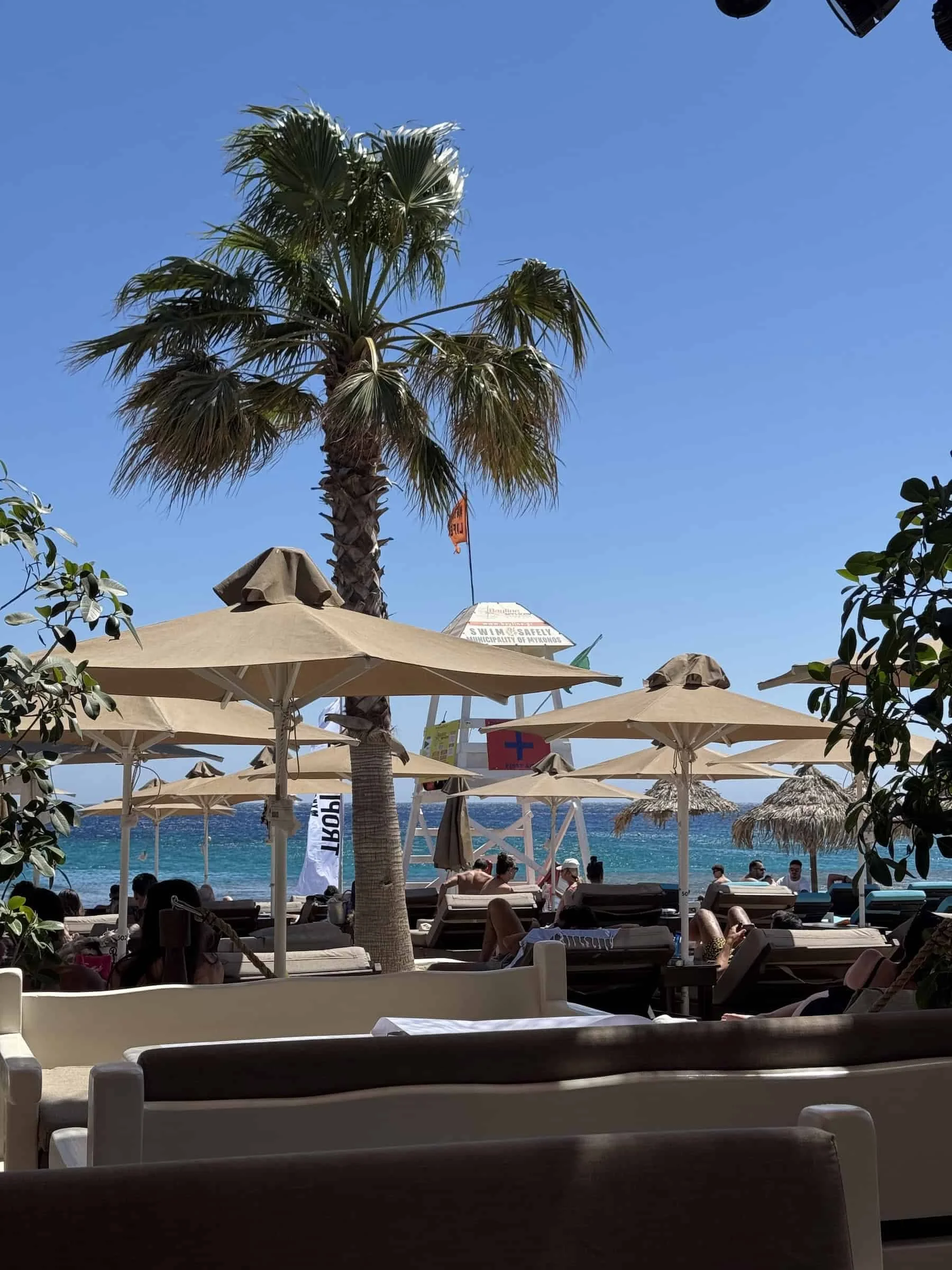 Tropicana Beach Mykonos Day Club Scene