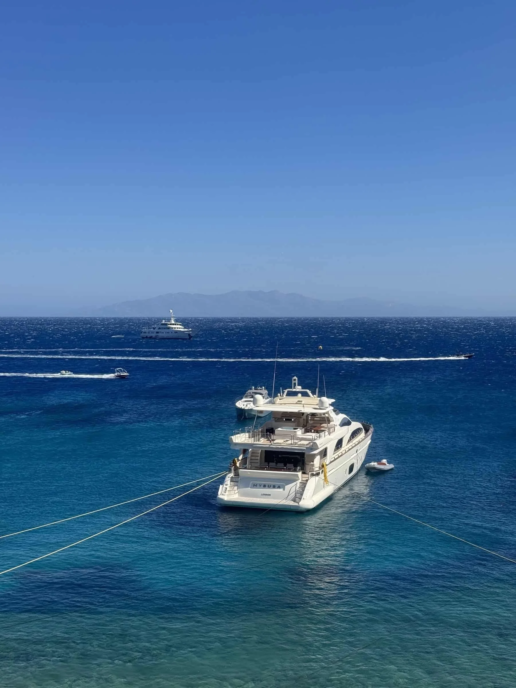 Paraga Beach Mykonos Boats Turquoise Water