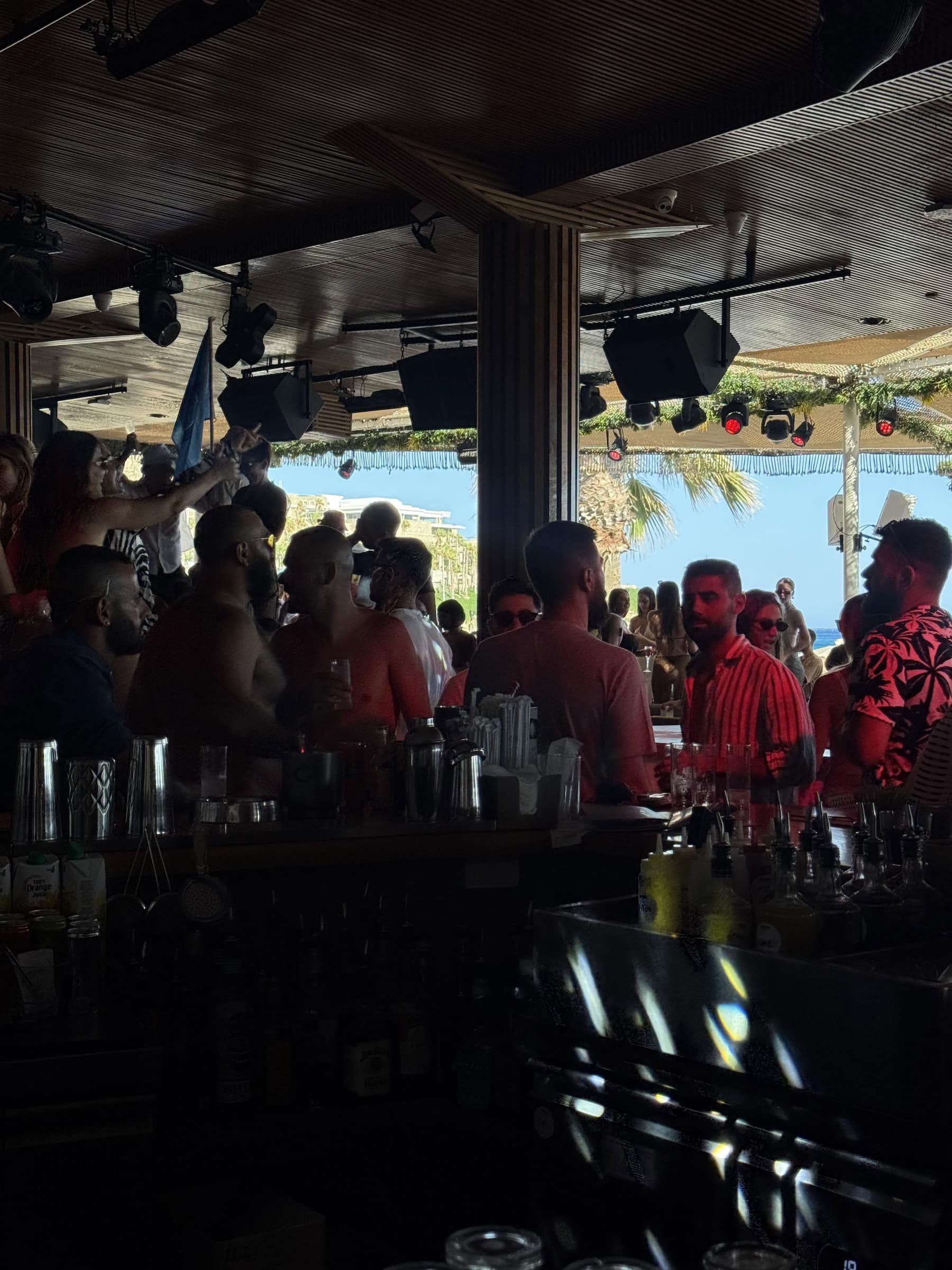 Tropicana Mykonos Party Bar Atmosphere