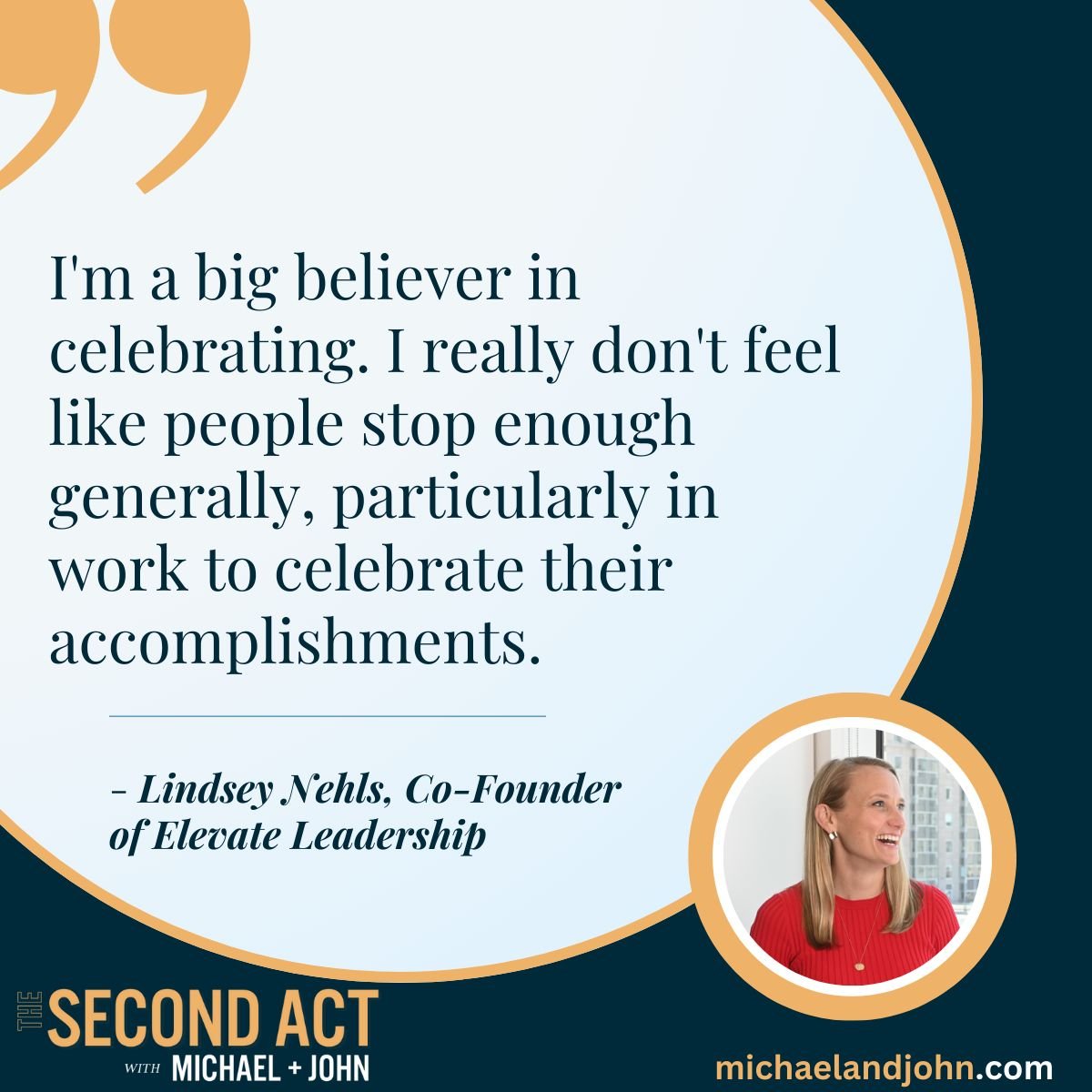 🎉✨ It's time to celebrate our successes! Lindsey Nehls, Co-Founder of Elevate Leadership, reminds us to take a moment to recognize our accomplishments at work. Let's spread positivity and celebrate each step forward. 🙌 #CelebrateSuccess #WorkLifeBa