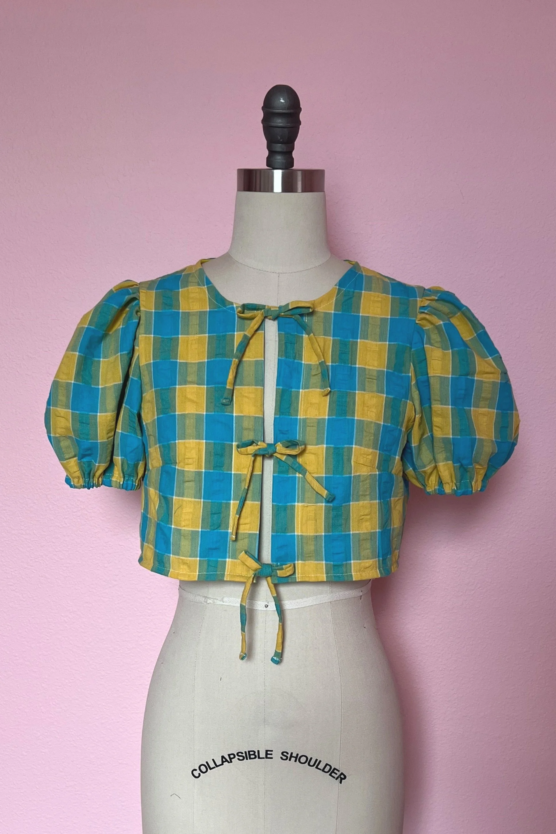 Kimmy Blouse - Summer Plaid (RTS)
