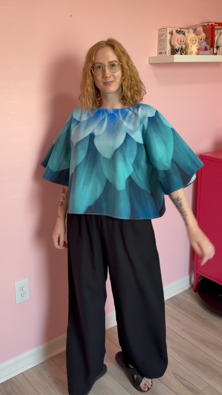 The Flower Angel Blouse is now available on my website! ✨ Digitally printed cotton fabric in Atlantic blue or wild rose colorway and made to order from my studio in Florida.
#slowfashion #slowfashionbrand #slowfashiondesigner #sustainblefashion #su