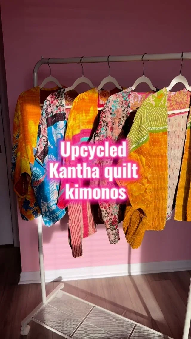 Upcycled Kantha quilt reversible kimonos 🪡
Shop these 1 of 1 pieces on my website
#slowfashion #kanthaquilt #kanthaclothing #kanthakimono #sustainablefashion