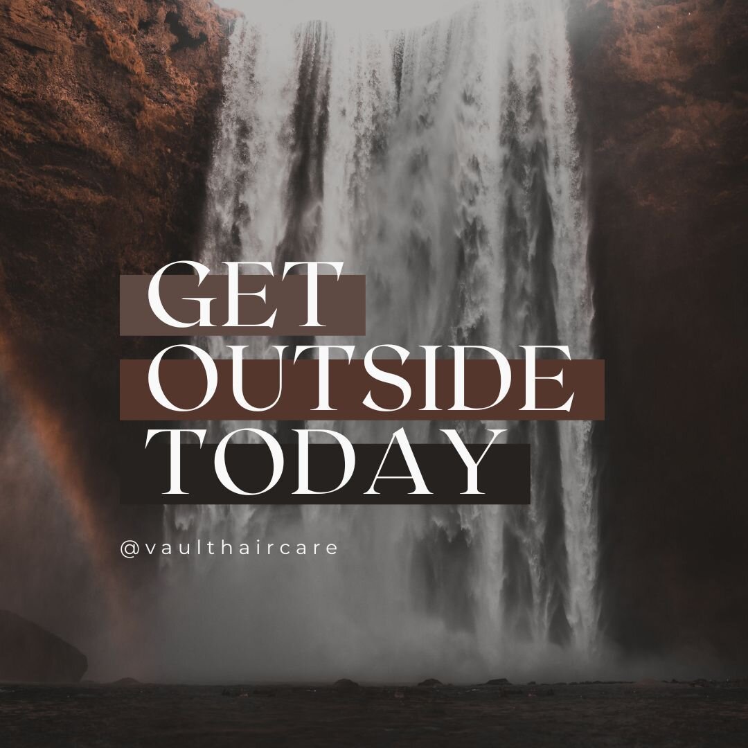 This is your daily reminder to get outside! 

Spending time in nature can improve your physical and mental well-being. It allows you to disconnect from technology and reconnect with yourself, your family + friends and the world around you. 

Go for a