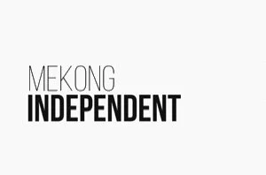 Mekong Independent in all-caps black letters on a white background,