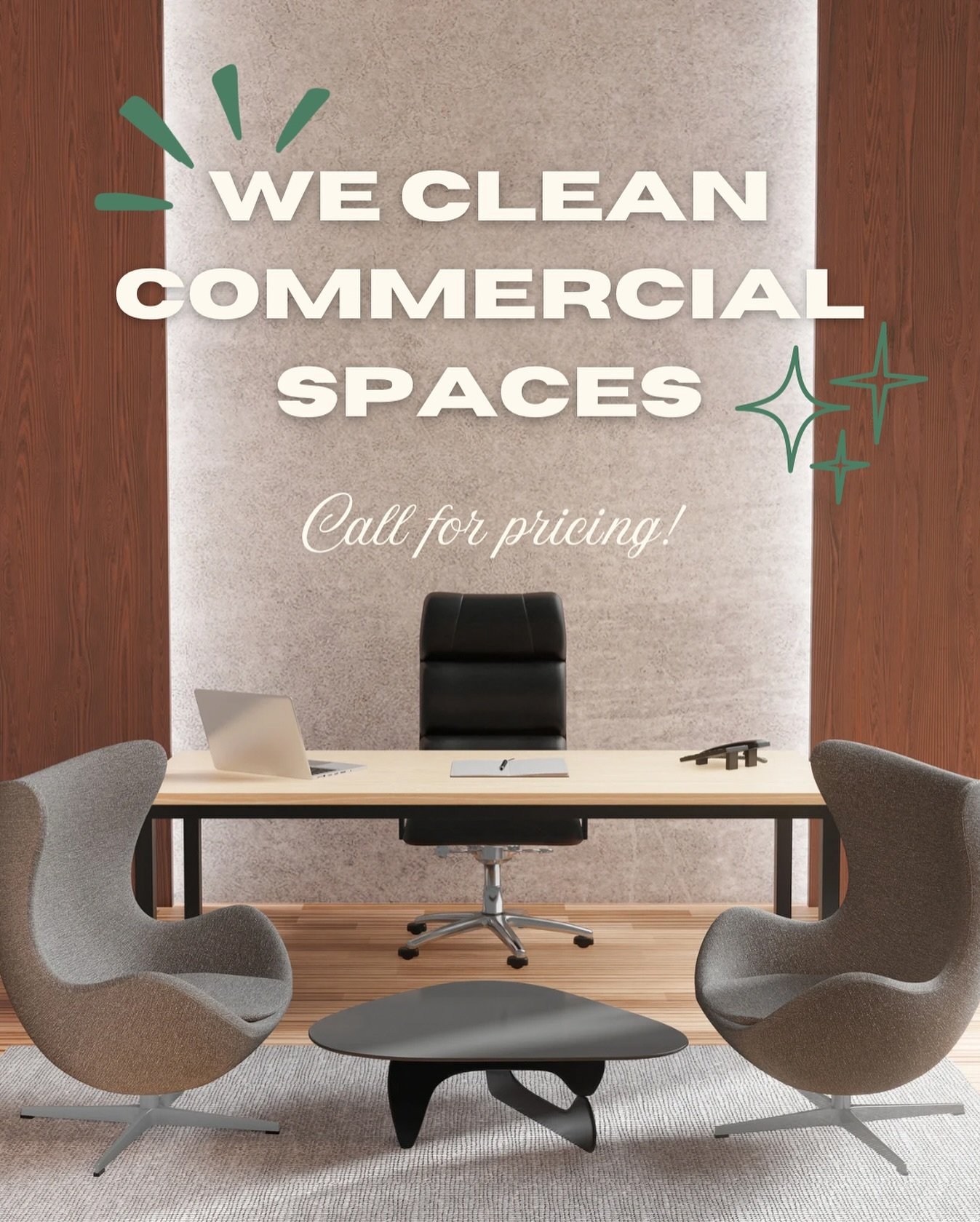 We clean all kinds of commercial spaces such as stores, offices, schools, churches, etc. you name it! We can do a few times a week to a few times a year, whichever works for your company. Reach out to us about pricing!
#commercialcleaningservice #p