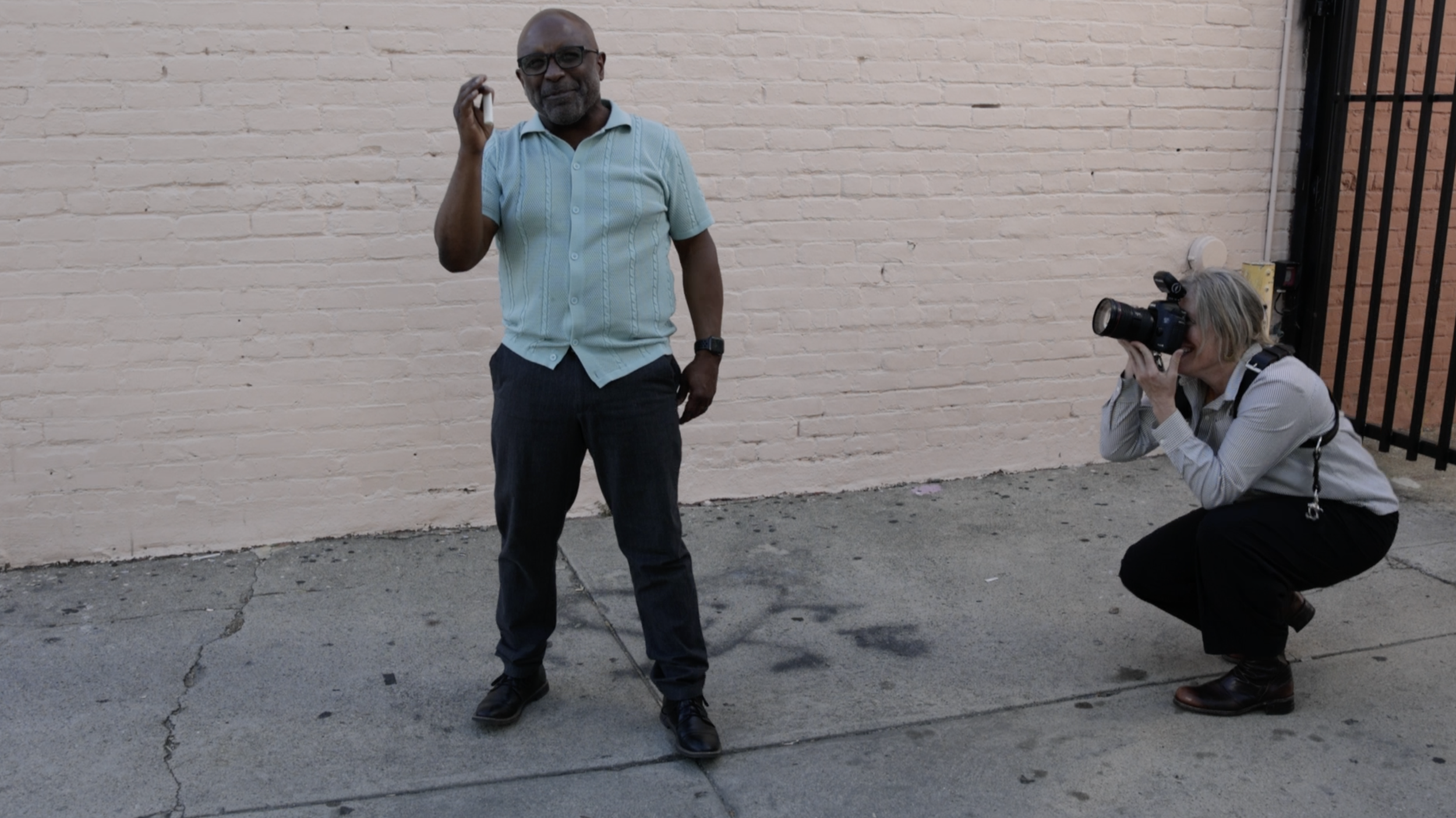 Producer, Randy Donaldson poses before photographer Lisa Beth Anderson