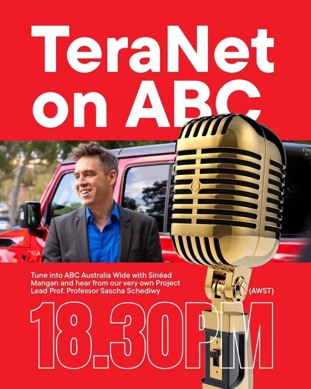 🎙️Tune in tonight!

Our Project Lead, Prof. Sascha Schediwy, joins Sin&eacute;ad Mangan on ABC Australia Wide to talk about the successful completion of the TeraNet optical ground station network and the team&rsquo;s incredible week at @iac2025sydne