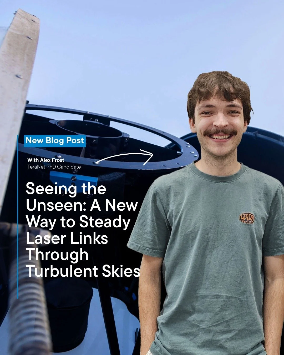 📢 New Blog Post and TeraNet Research Paper Alert! 📢 
Seeing the Unseen: A New Way to Steady Laser Links Through Turbulent Skies 
When you look at a start twinkling, you’re seeing the same turbulence that challenges space communications. 
PhD