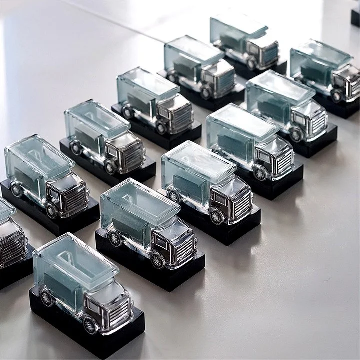 Finished custom deal toys prepared for delivery after production