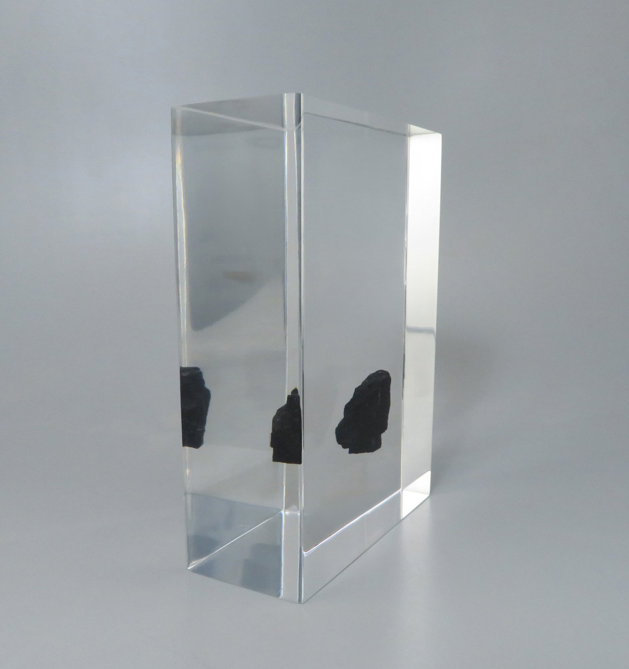 Custom Lucite deal toy with coal embedment by Polaris Custom Awards.