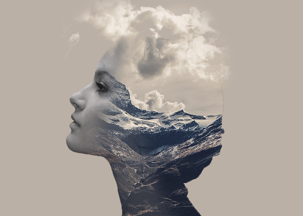 Double Exposure Clouds (Ps)