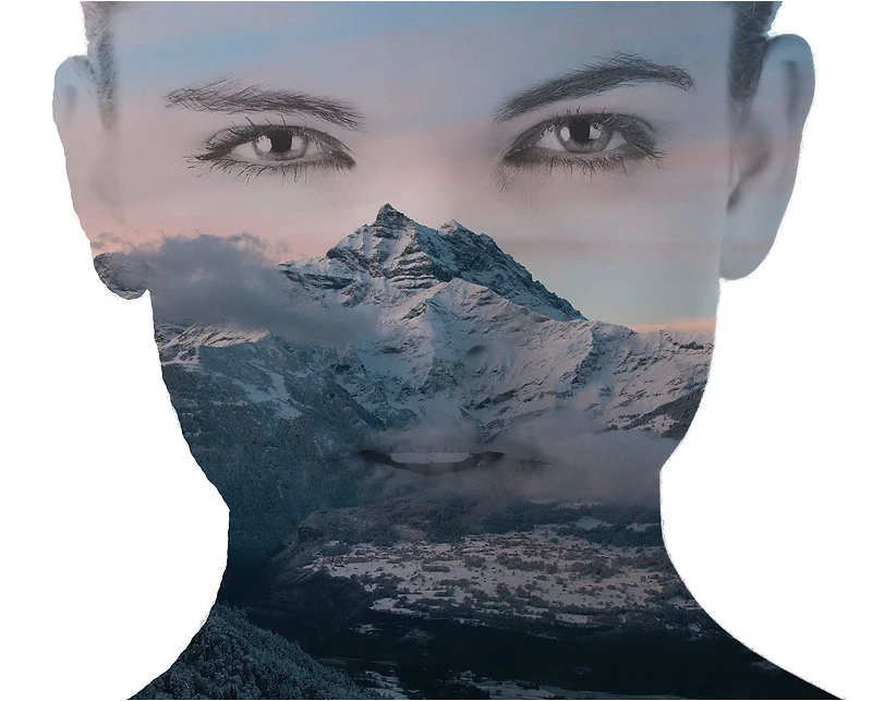 Double Exposure Mountains (Ps)