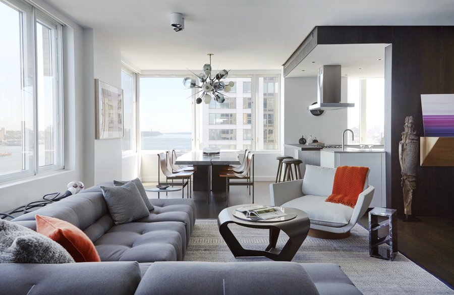modern living room with tufty sofa interior design nyc