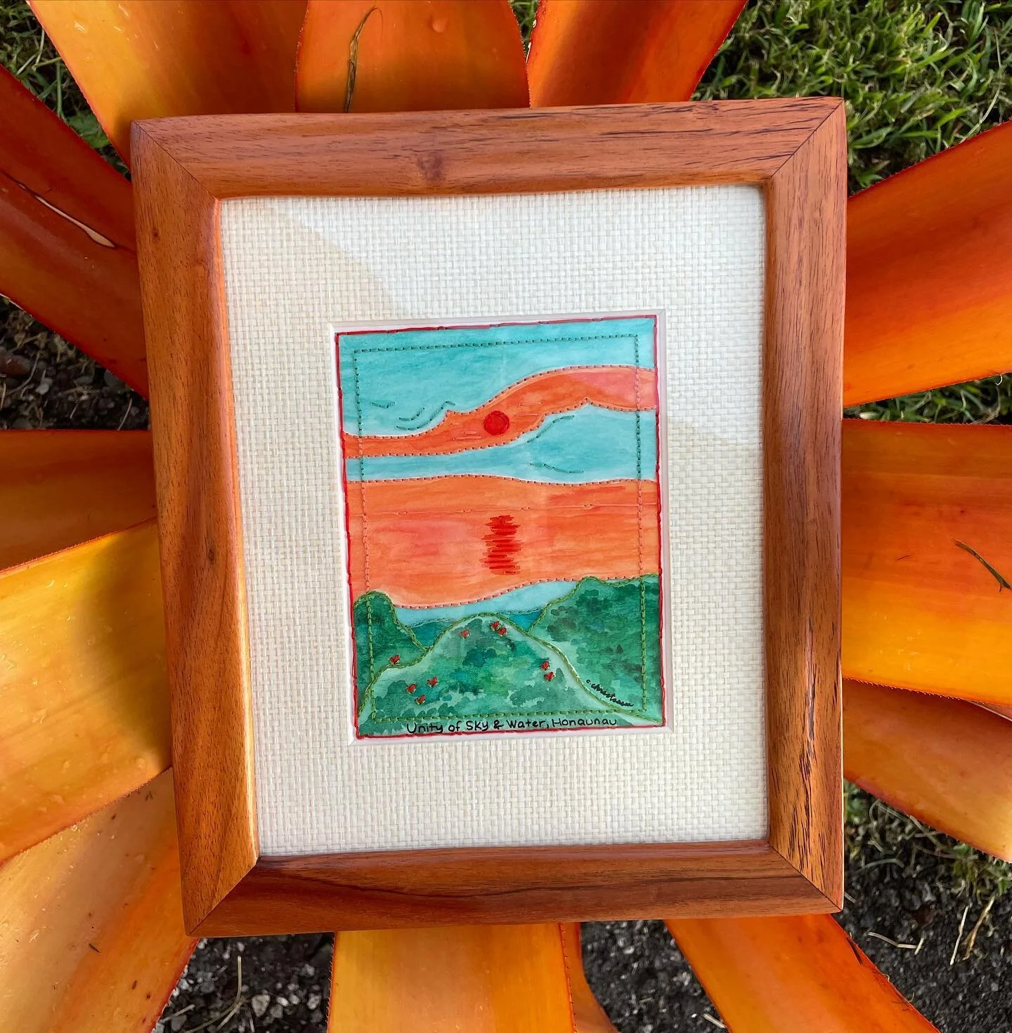 Sunset over Honaunau; just brought this baby back from the frame shop :)