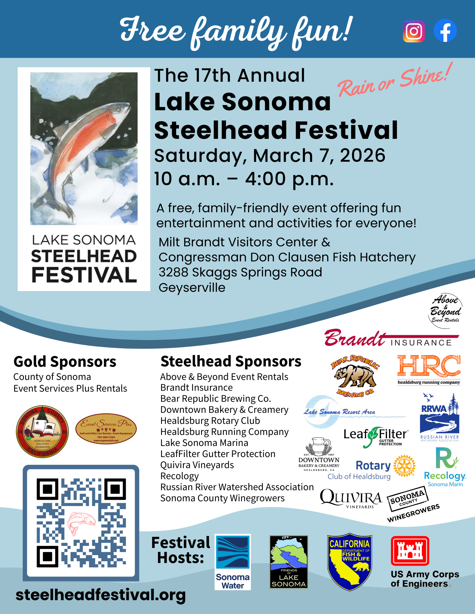 promo poster for the Lake Sonoma Steelhead Festival