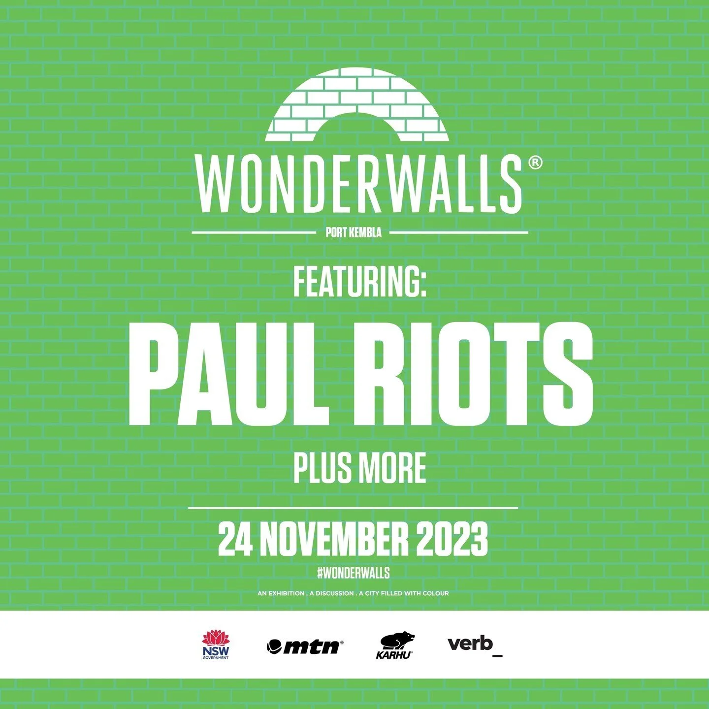 We're excited to announce our next artist is multidisciplinary Australian creative, @riots.one. Riots is taking to the walls this Friday in Port Kembla, map to come!⁠
⁠
---⁠
Wonderwalls Festival is made possible by the support of @ourregionalnsw @mtn