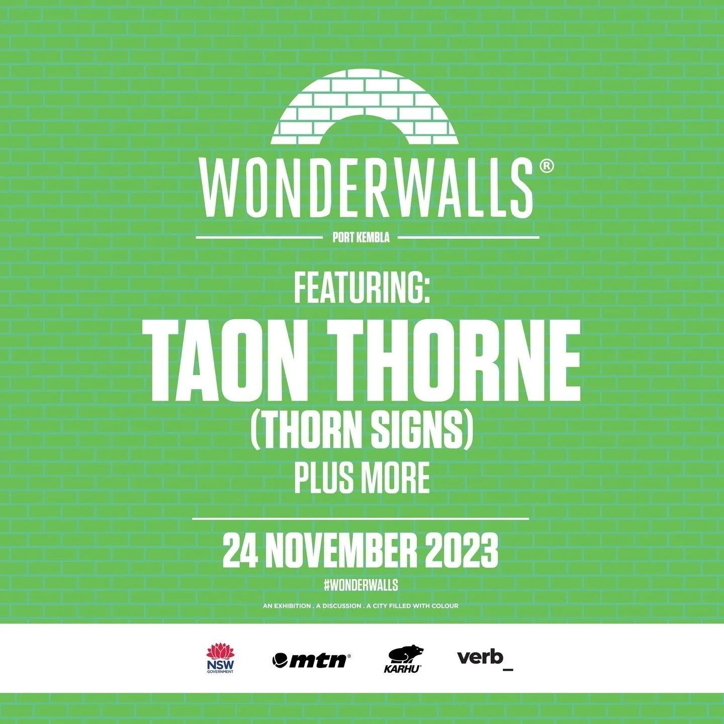 Our final artist joining the #WonderwallsFestival lineup is none other than Taon Thorne aka @thornepainting. Thorne is a professional signwriter and artist who delivers crisp clean work with a penchant for old school flair. Catch him in Port Kembla f