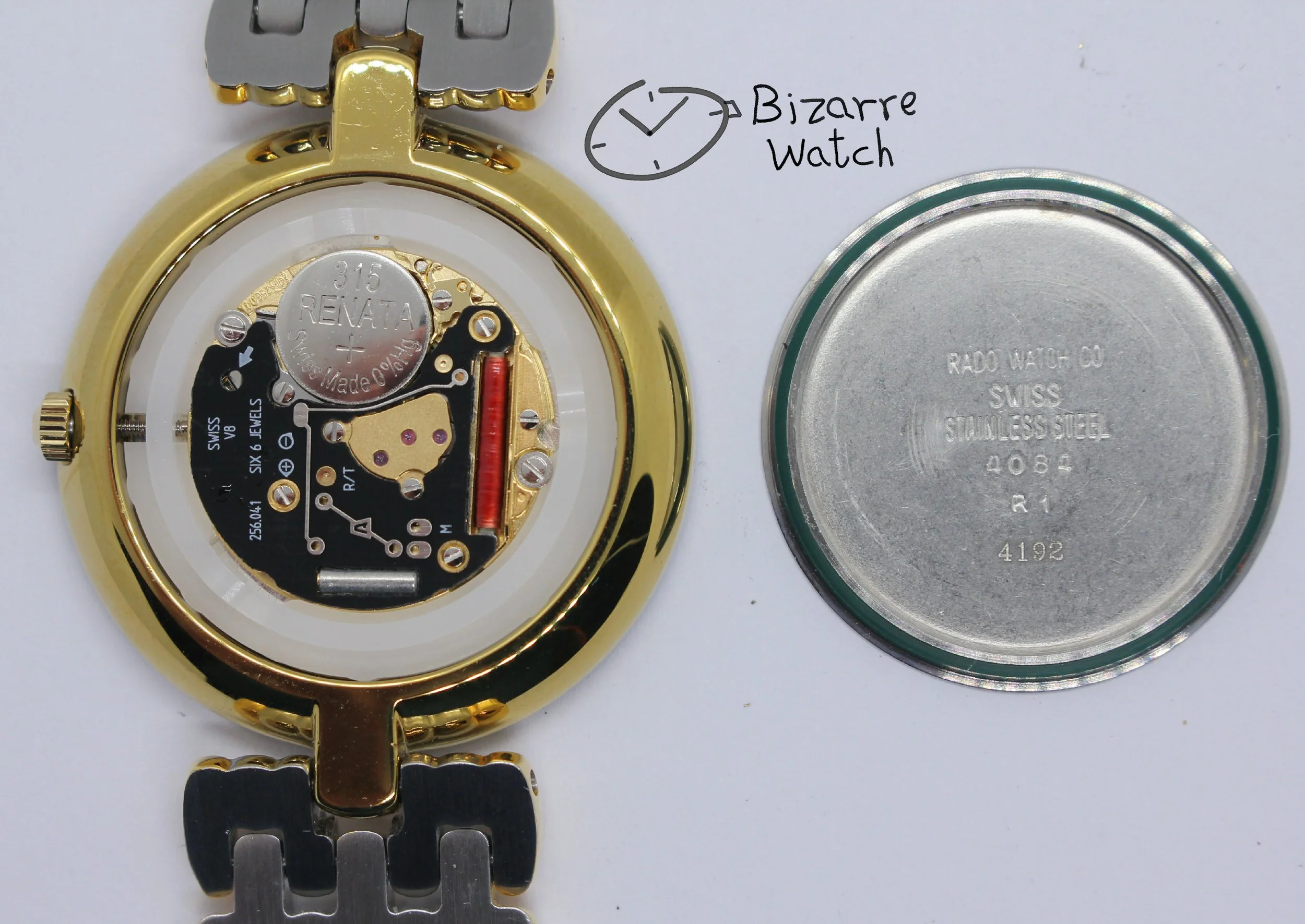 eta 256.041 movement vintage sapphire crystal Rado Florence Goldplated 160.3677.2 two tone bracelet Watch bizarre bizarrewatch men women unisex