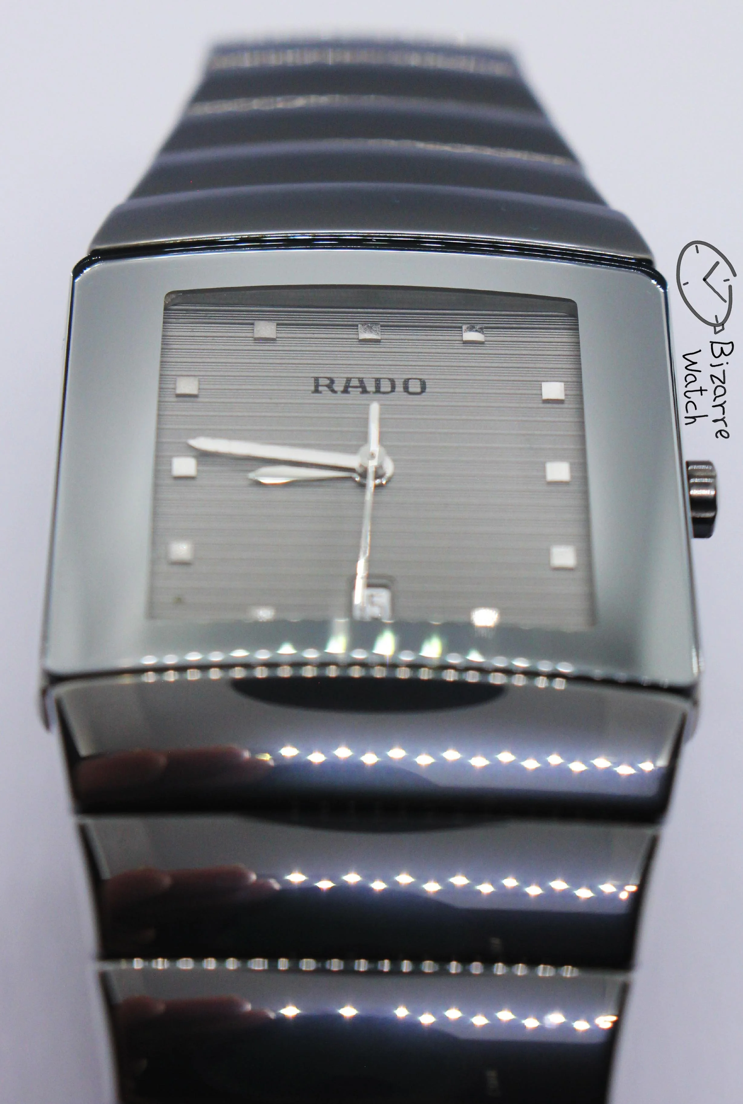 front polarised polarized lens view vintage scratchproof Rado Diastar Sintra Teaked 29mm Silver 152.0332.3 Ceramic Titanium Watch women men unisex